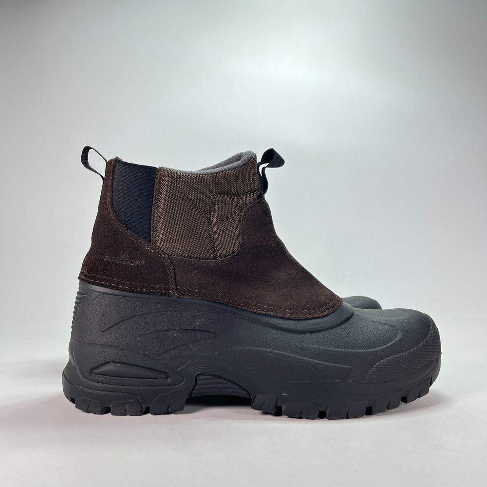 Staheekum Yukon Brown Suede Waterproof Slip On Duck Winter Boots 1906815 Mens 13